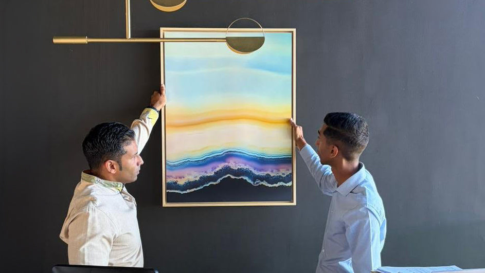 Framed photographs installed at the Legend Hill 5-star hotel, Mauritius, Beau Édition