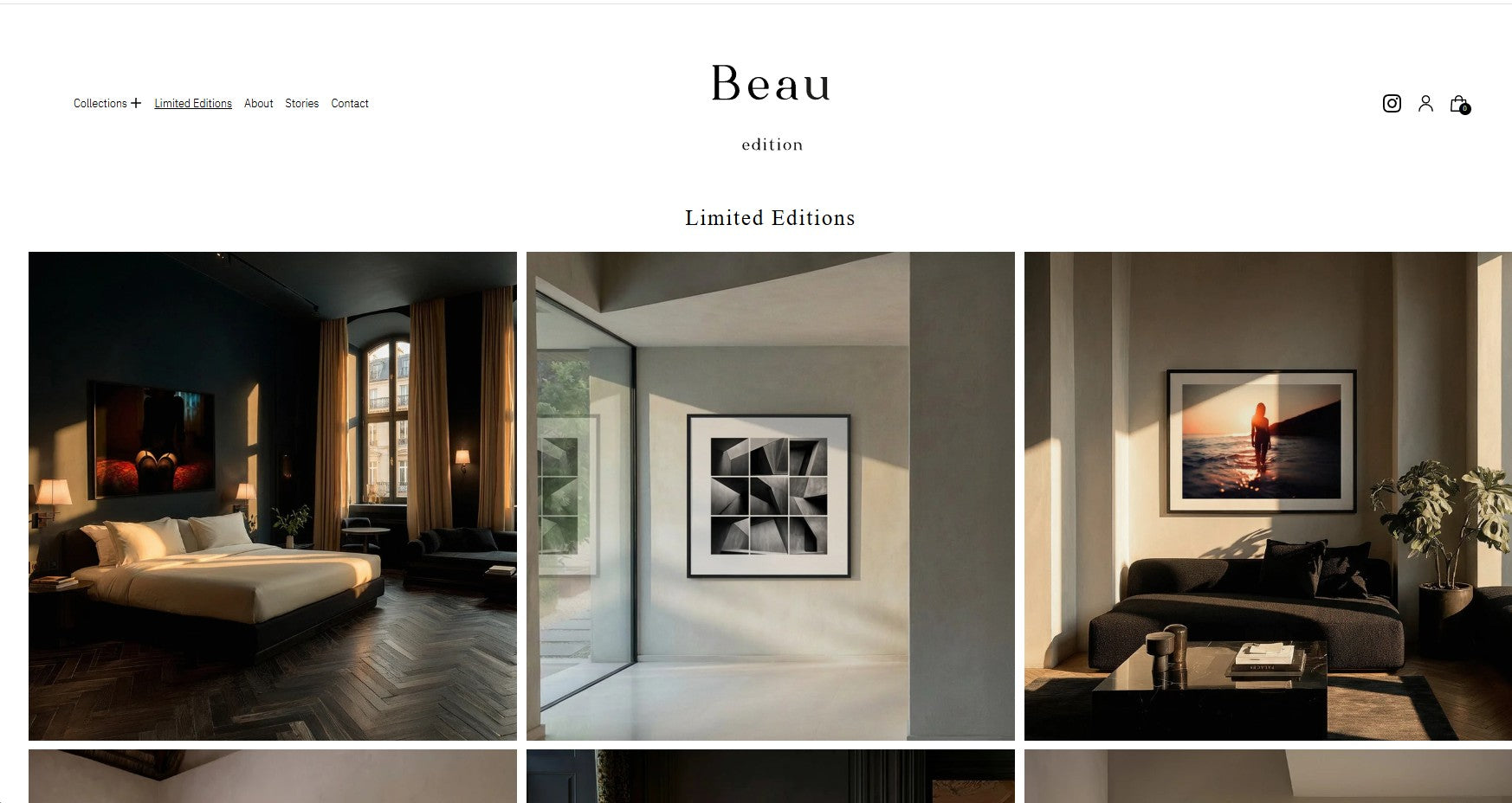 Beau Édition Limited Editions collection of framed fine art photography