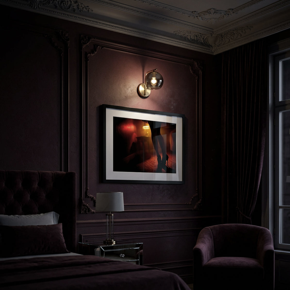 Chambre Rouge — sensual fine art collection, framed print | Beau Edition