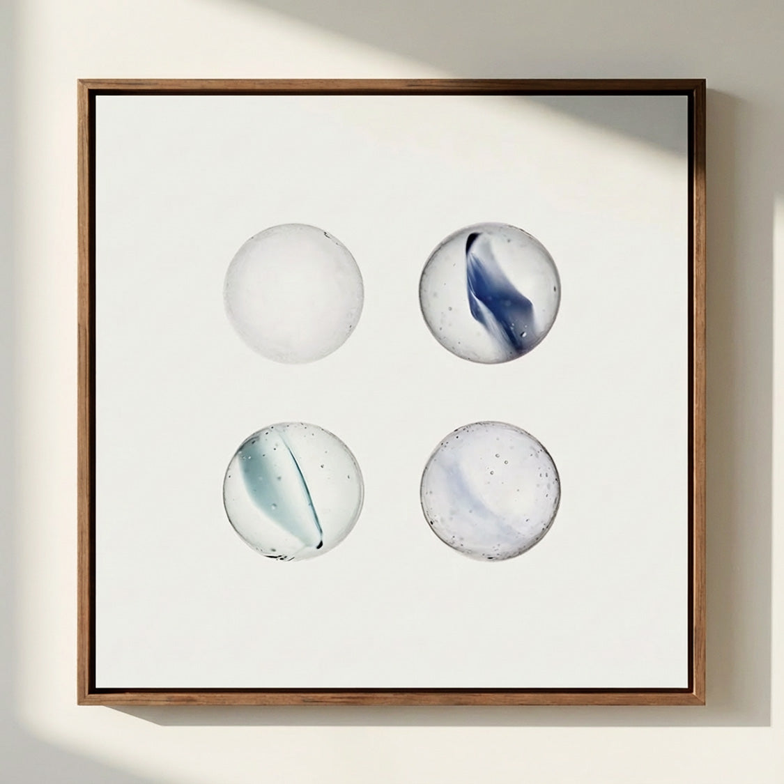 Marbles series: planet and marble wall art, framed fine art print — Beau Edition