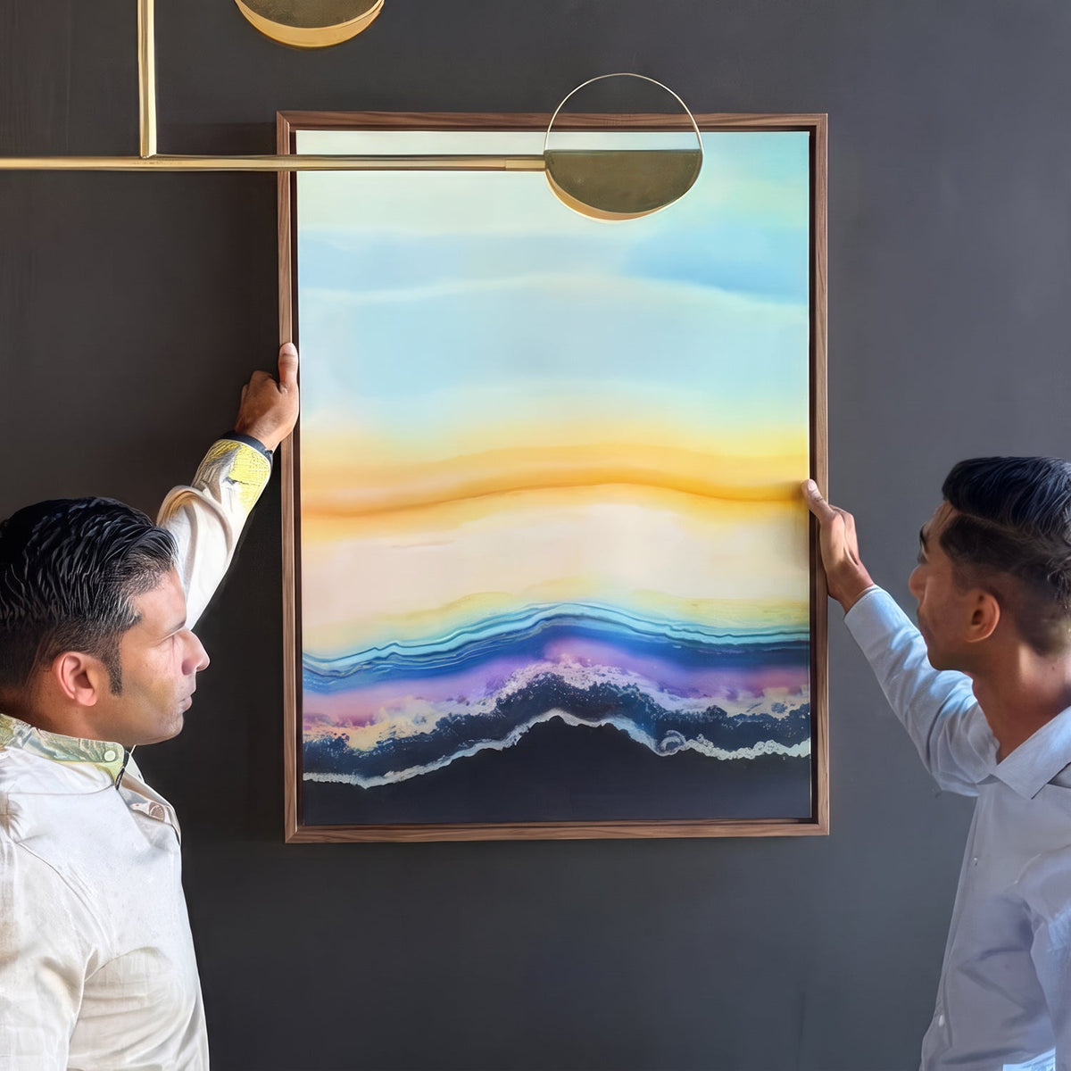 Strata series: abstract agate wall art, framed fine art print — Beau Edition