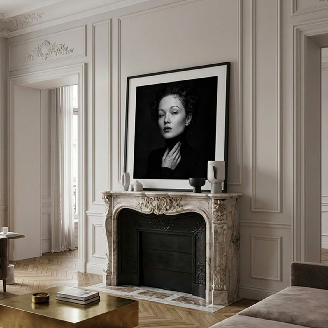 Veil series: black and white portraits of women, framed fine art print — Beau Edition