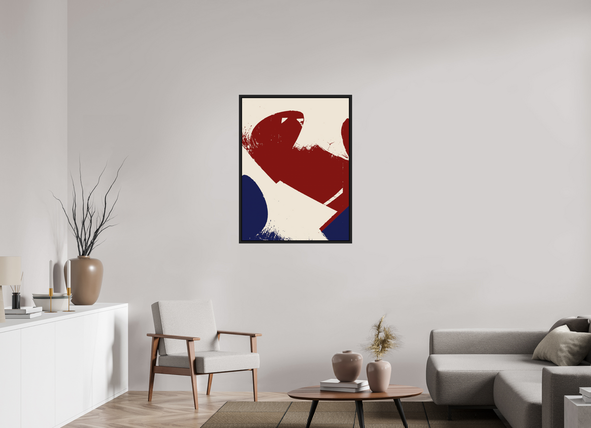75 x 100 cm, Black matt floater frame ink-01