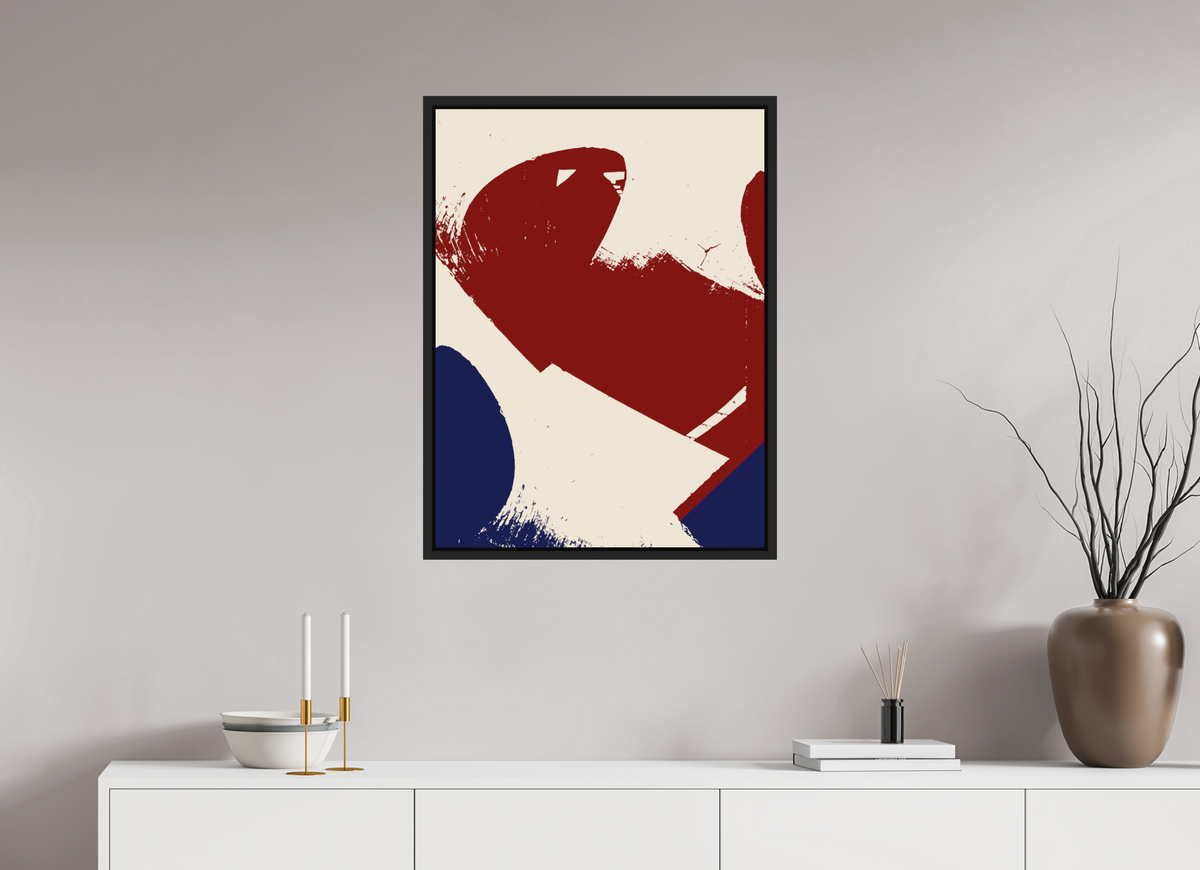 60 x 80 cm, Black matt floater frame ink-01