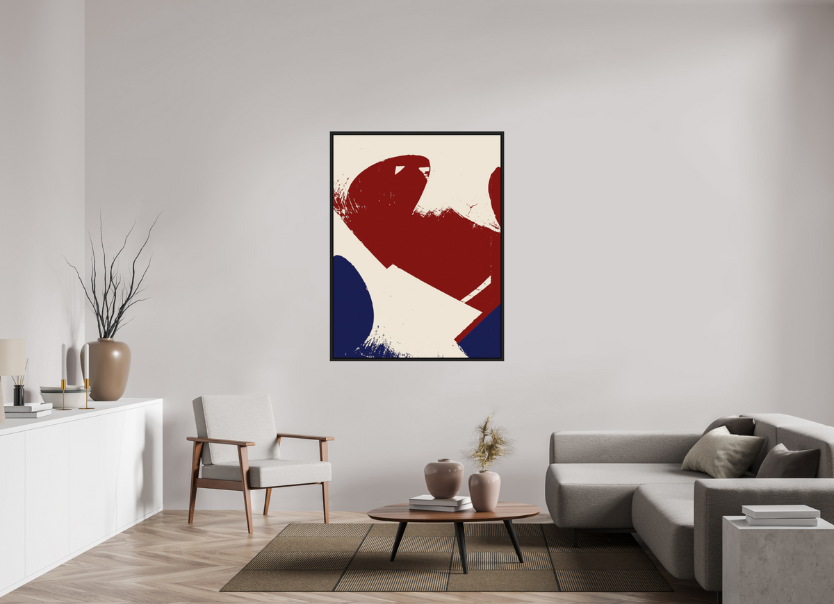 105 x 140 cm, Black matt floater frame ink-01