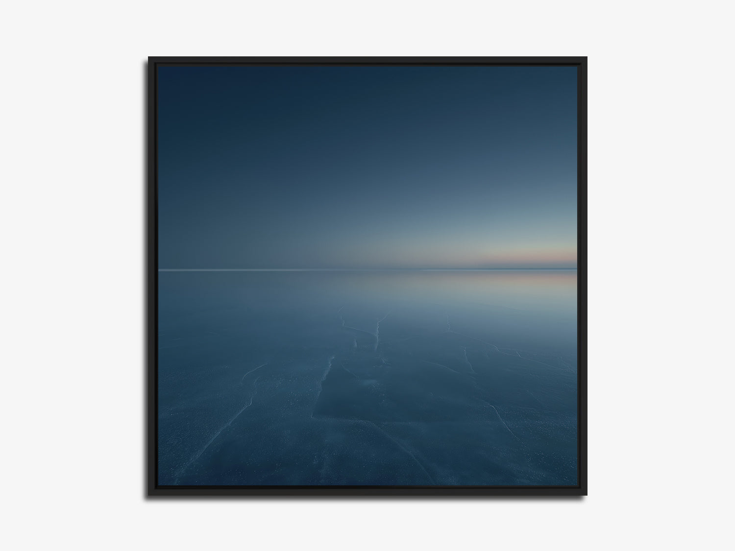 Cold Zone 02 – winter landscape fine art photography print, black matt floater frame | Beau Edition