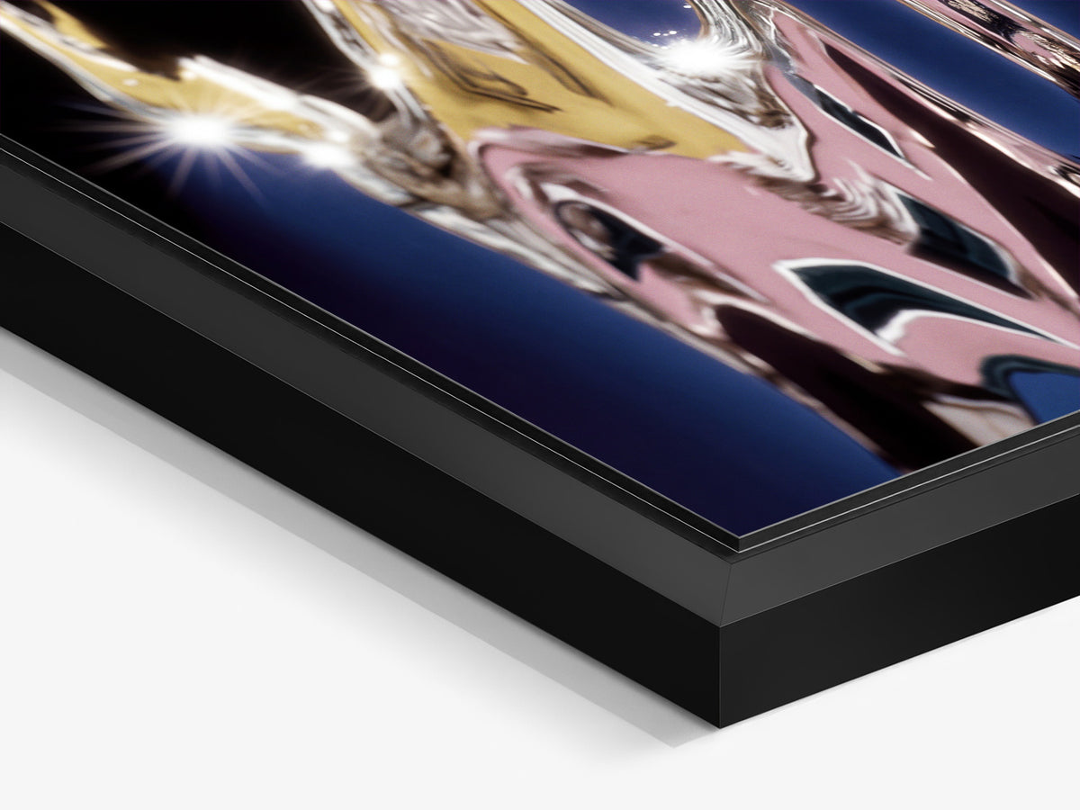 Electric Summer 04 – black matt floater frame close-up, architecture reflected in water fine art print | Beau Edition
