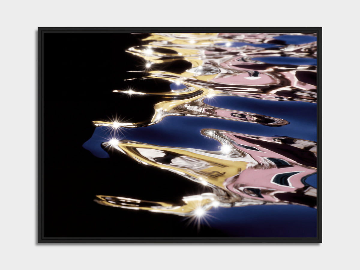 Electric Summer 04 – architecture reflected in water fine art print, black matt floater frame | Beau Edition