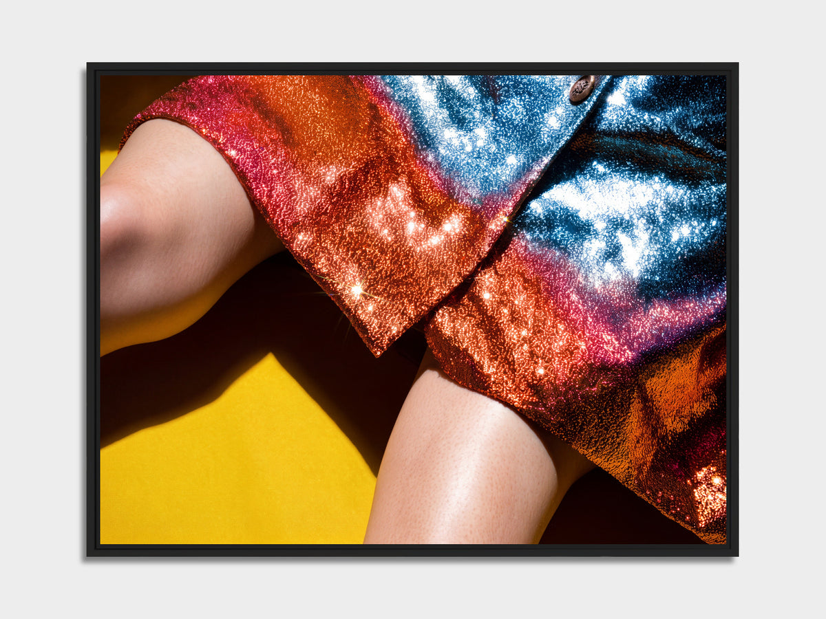 Electric Summer 07 – designer sequined jacket fine art print, black matt floater frame | Beau Edition