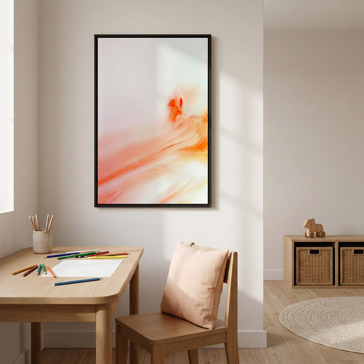 In Between 04 – ink in water fine art print above a desk in a child's room | Beau Edition