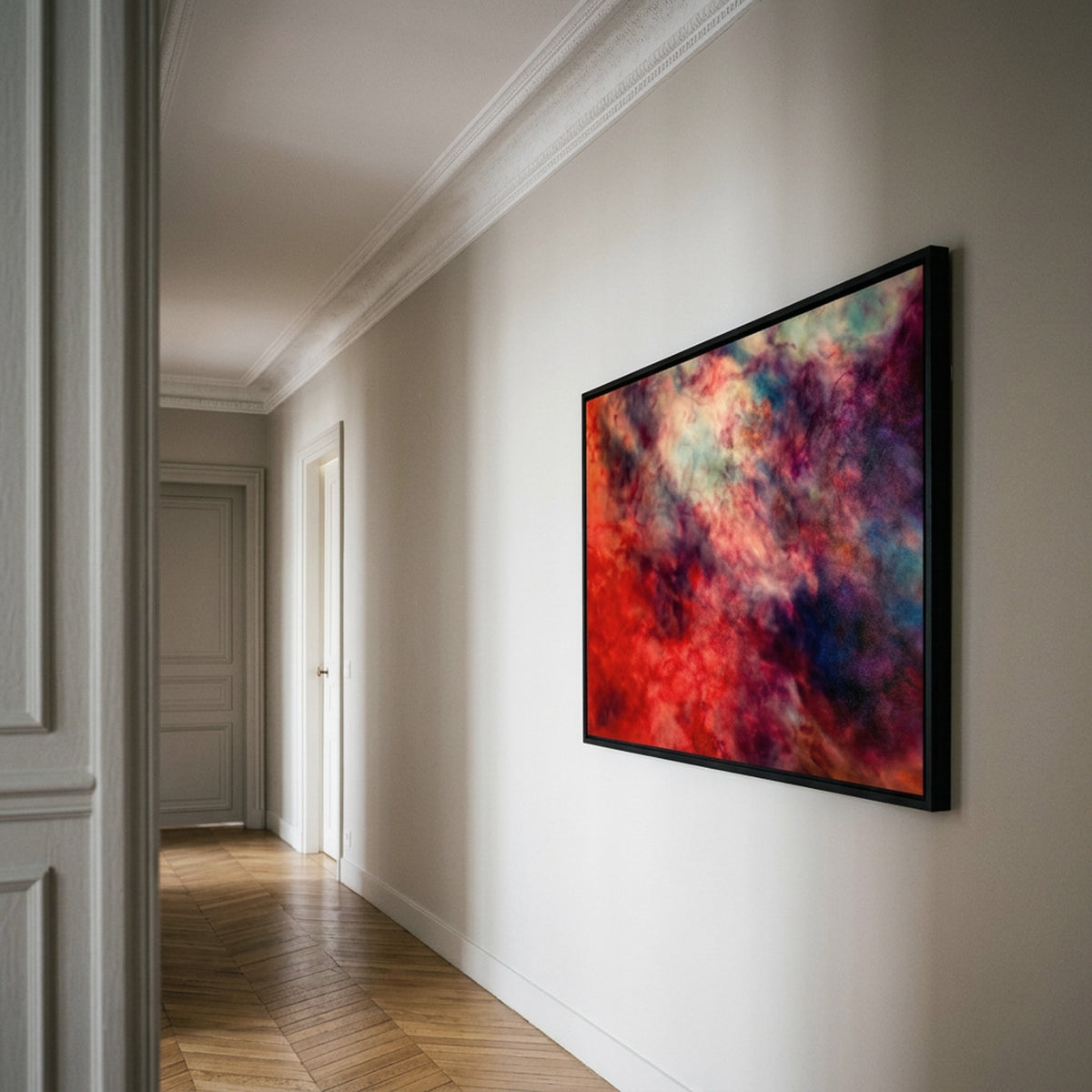 In Between 13 – large ink in water fine art print in a bright hallway | Beau Edition