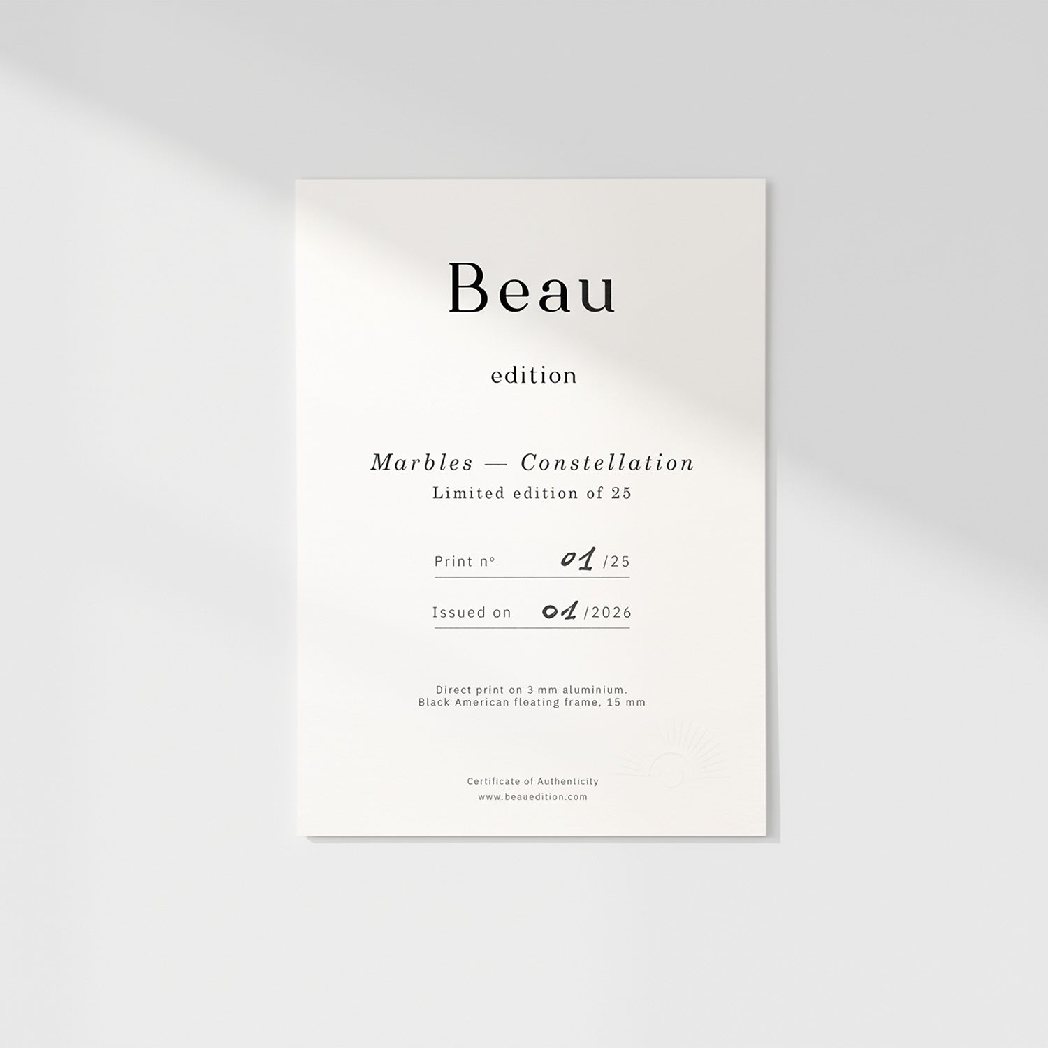 Marbles — Constellation. Limited edition of 25