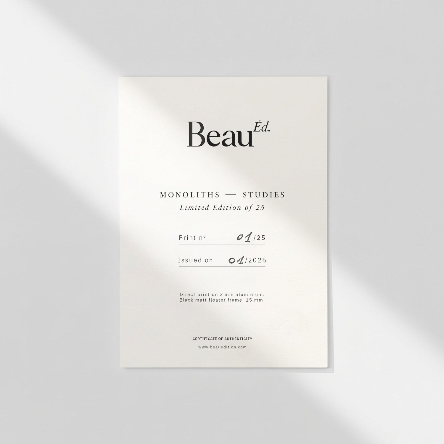 Monoliths — Studies. Limited edition of 25 – fine art photography print, limited edition artwork | Beau Edition