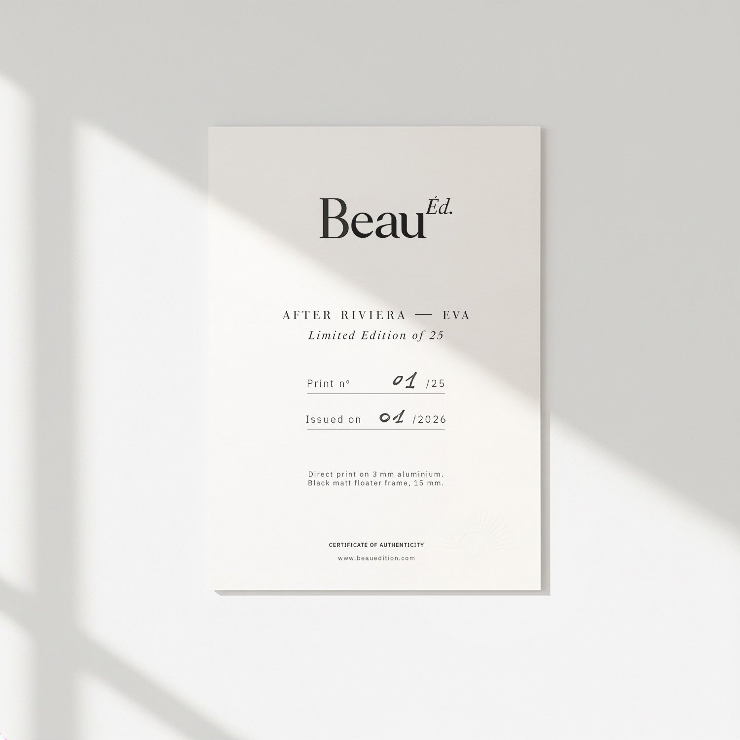 After Riviera — Eva. Limited edition of 25 – fine art photography print, limited edition artwork | Beau Edition
