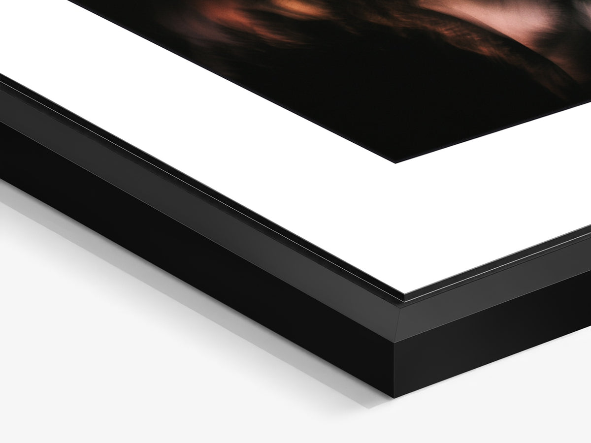 Mauritius 03 – black matt floater frame close-up, sega dancer, Bel Ombre fine art print | Beau Edition