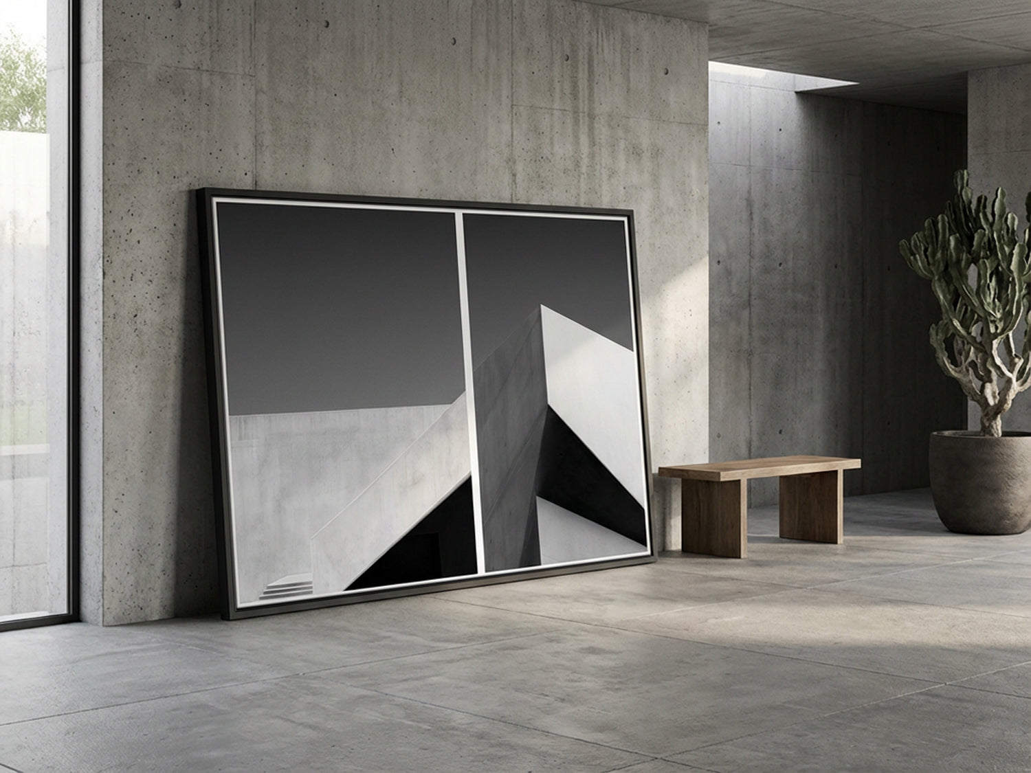Monoliths 05 – interior wall art, black and white mineral photography print | Beau Edition