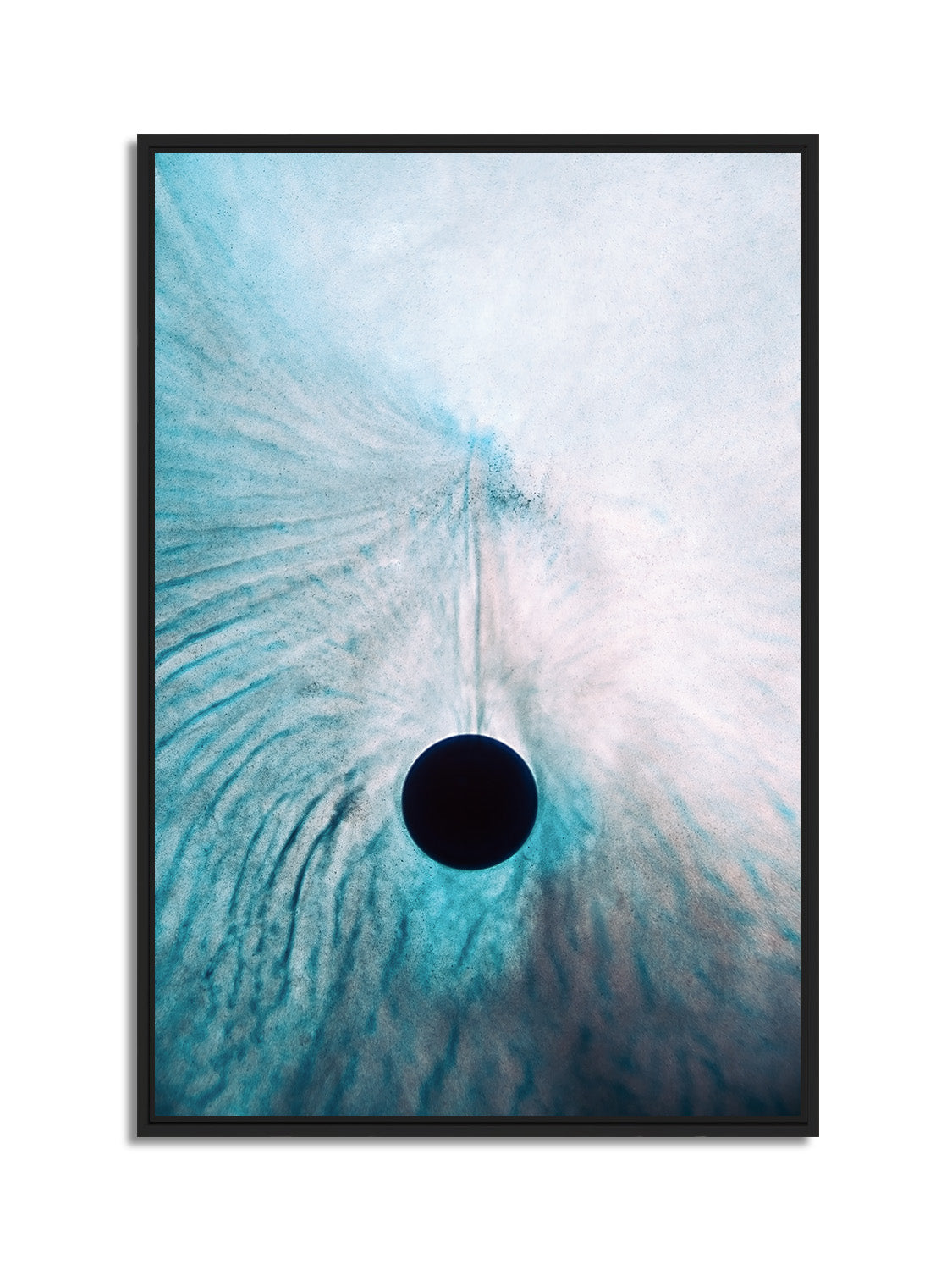 In Between 20 – ink in water fine art print, black matt floater frame | Beau Edition