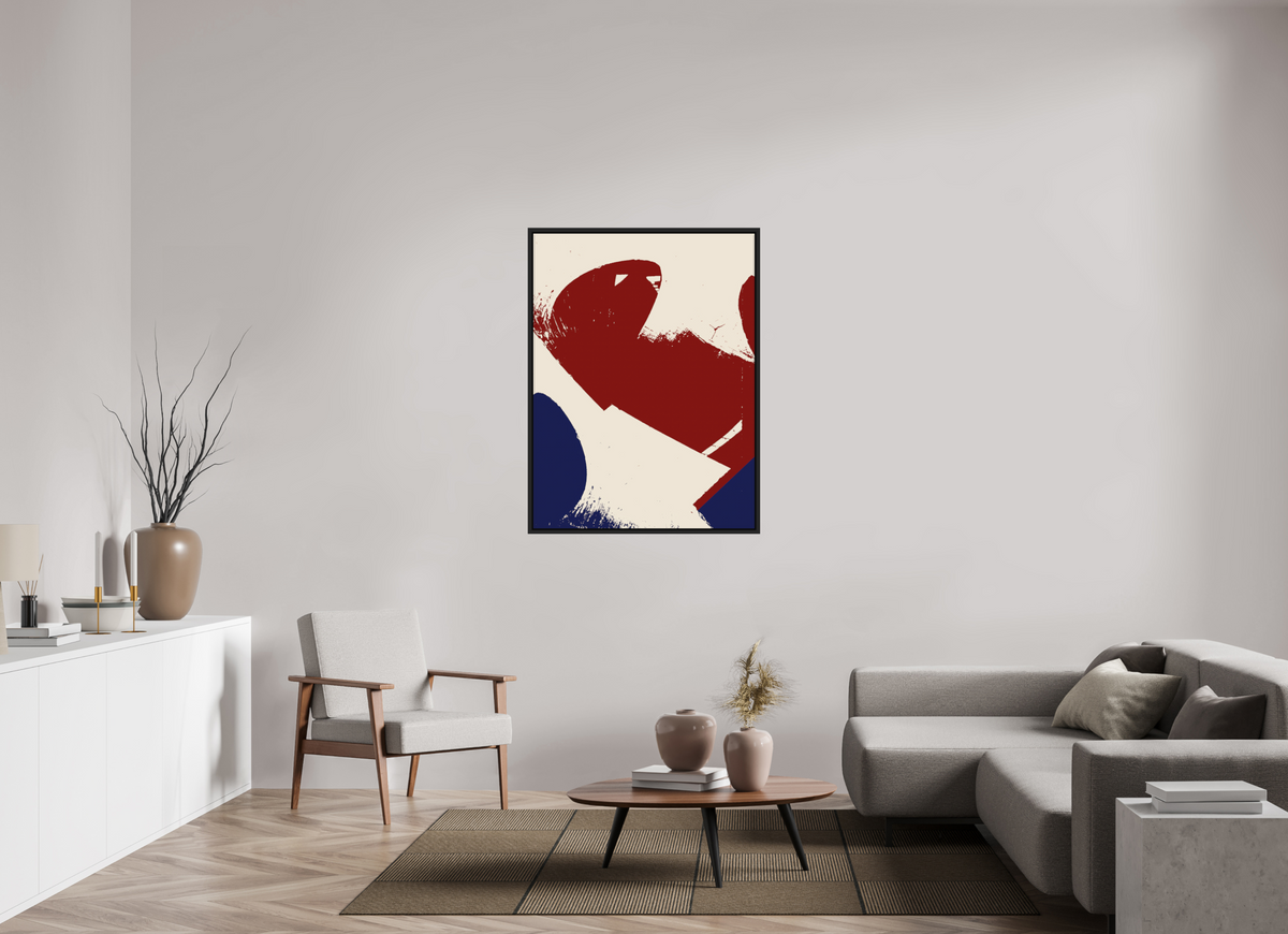 90 x 120 cm, Black matt floater frame ink-01
