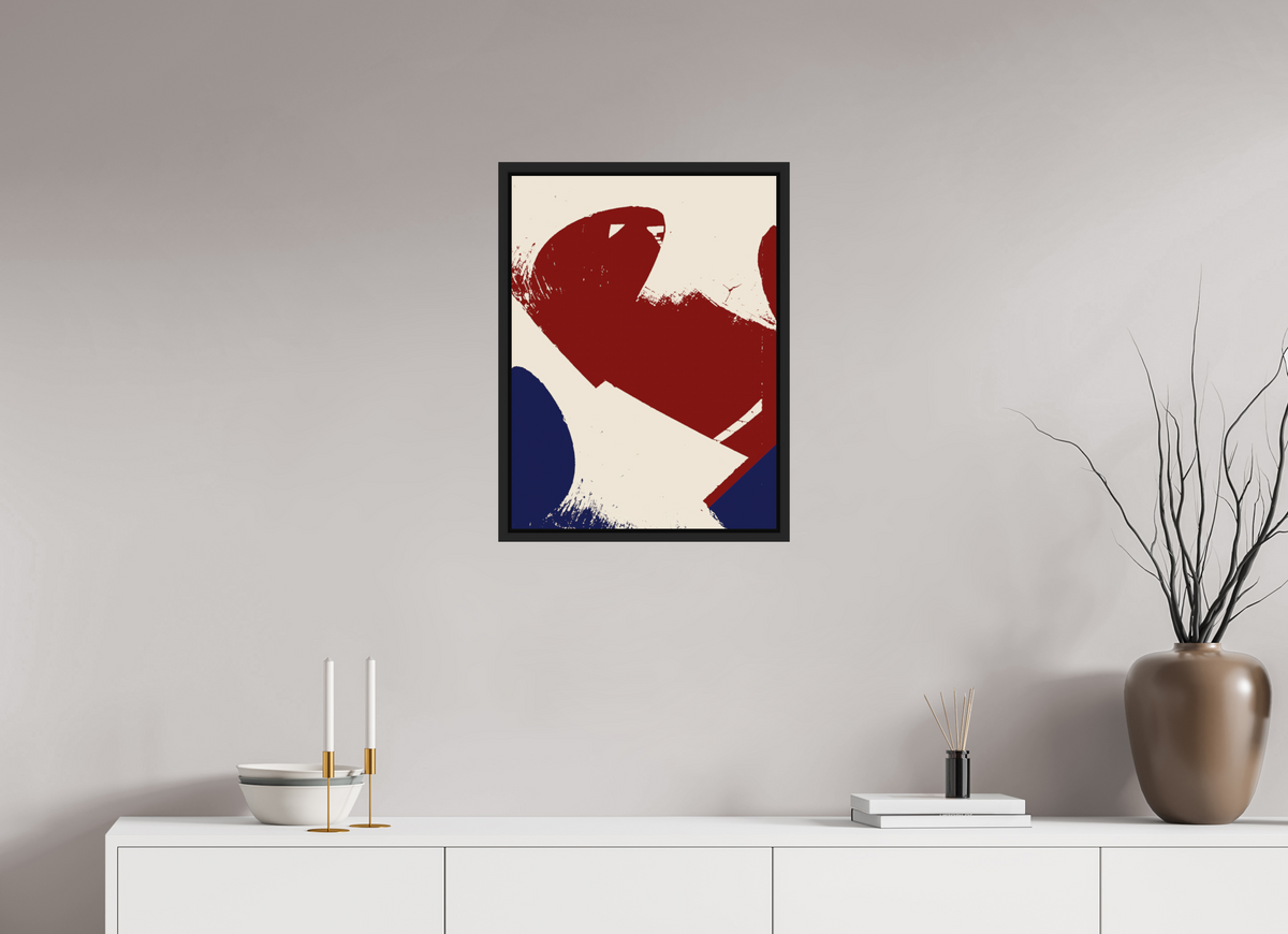 45 x 60 cm, Black matt floater frame ink-01