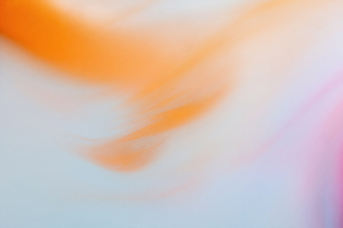 In Between 02 – orange ink zest on pale blue, fine art print | Beau Edition