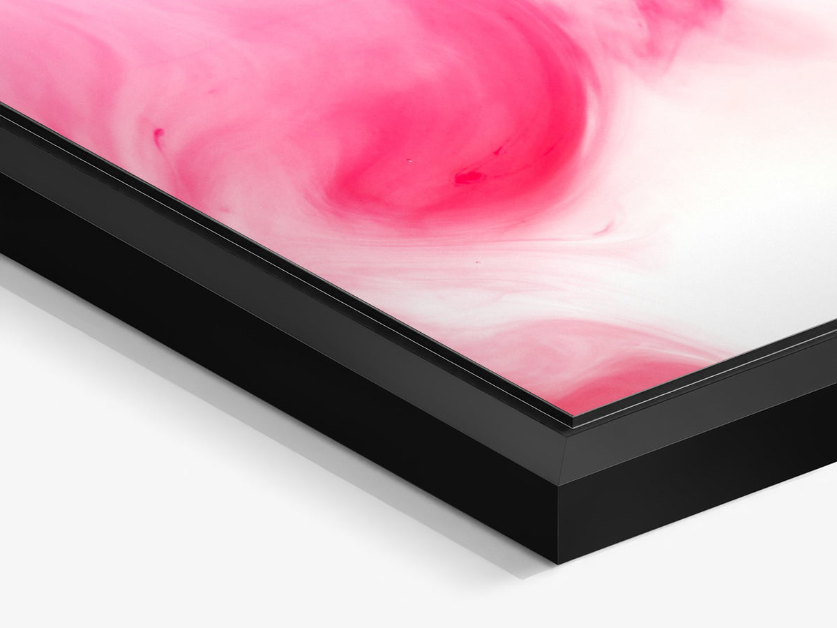 In Between 03 – black matt floater frame close-up, ink in water fine art print | Beau Edition