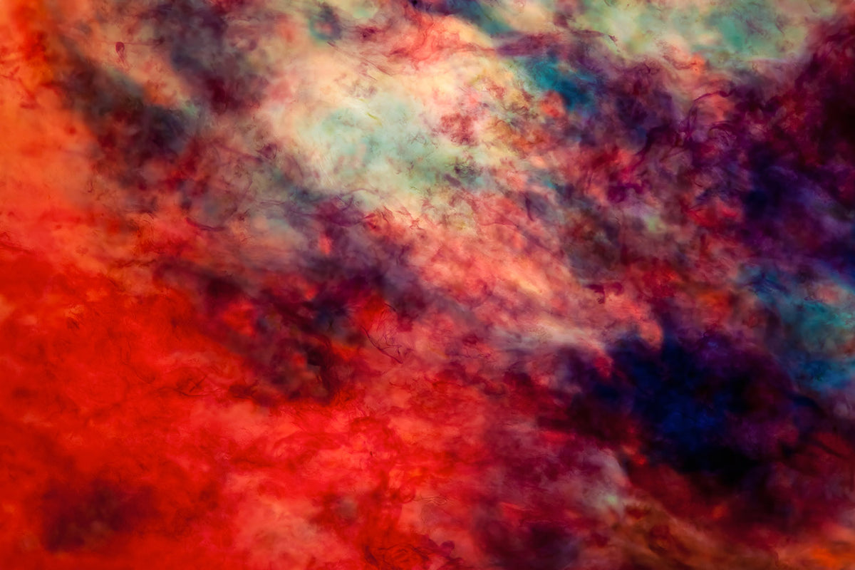In Between 13 – red ink bonfire with violet and blue, fine art print | Beau Edition