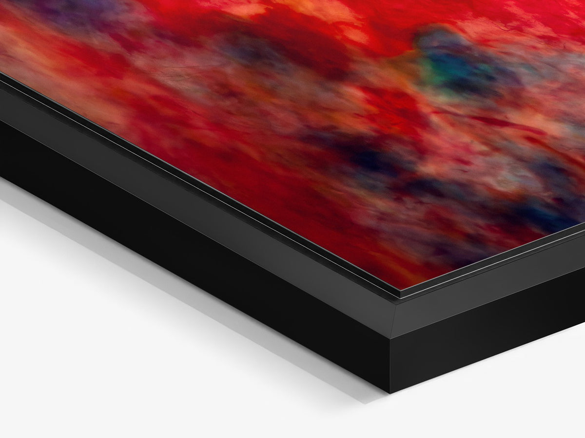 In Between 14 – black matt floater frame close-up, ink in water fine art print | Beau Edition