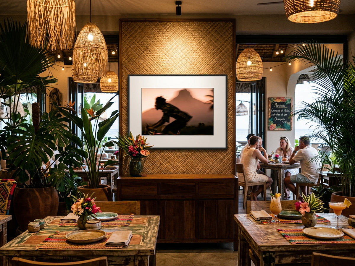 Mauritius 05 – interior wall art, cyclist, Cascavelle fine art print | Beau Edition