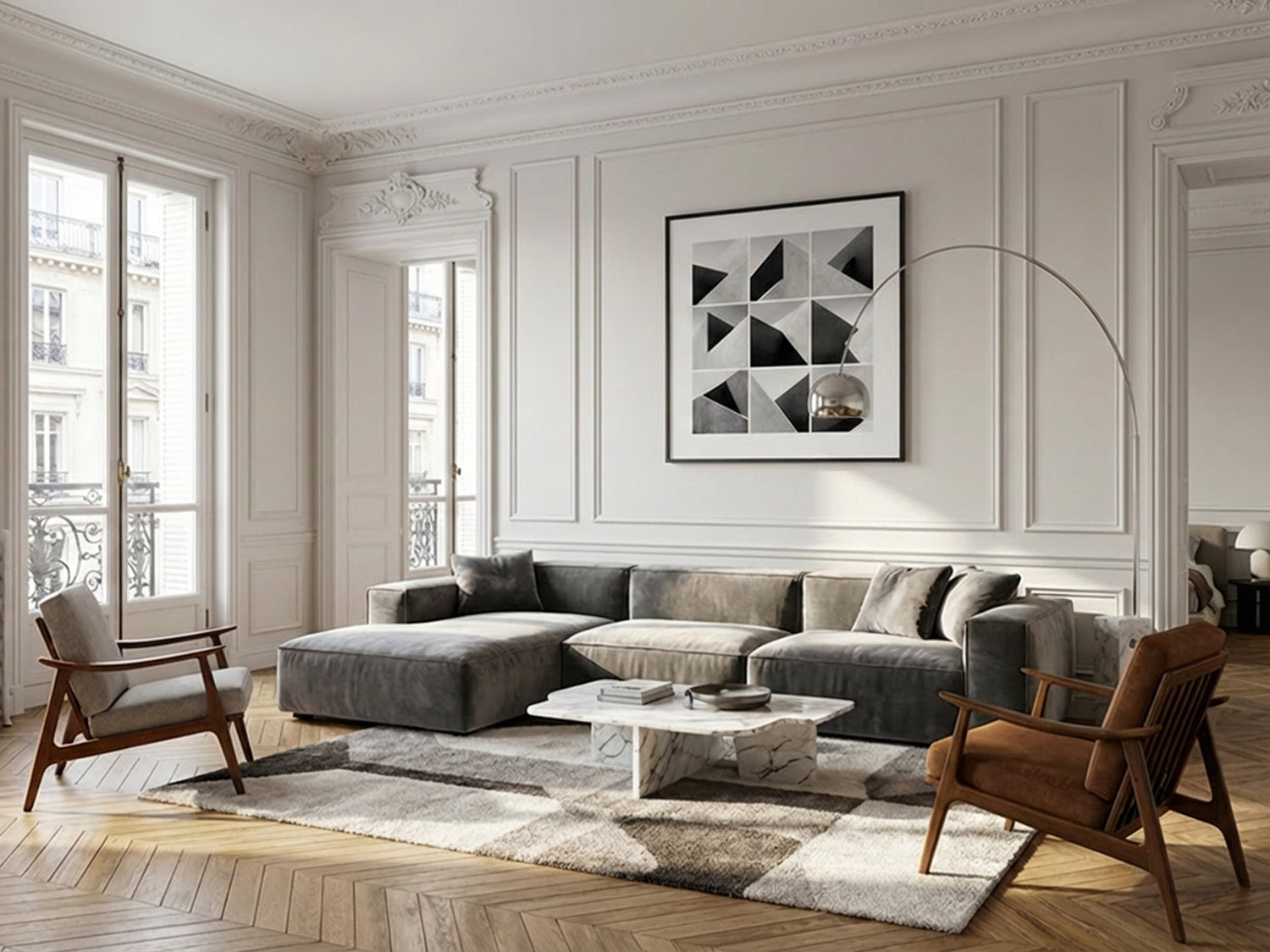 Monoliths 09 – décoration murale d'intérieur, tirage photographique minéral noir et blanc | Édition Beau