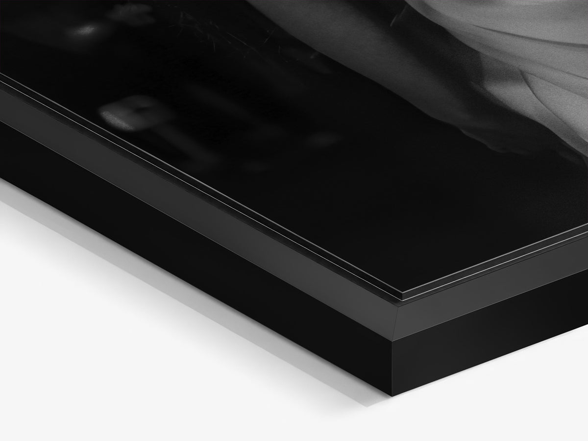 The Other Side of the Picture 04 – black matt floater frame close-up, backstage silhouette fine art print | Beau Edition