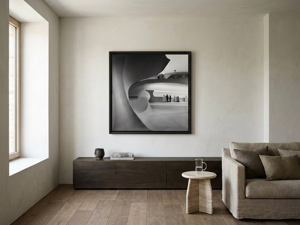 TWA Flight Center 03 – main hall of the TWA terminal, interior wall art, view 1 | Beau Edition