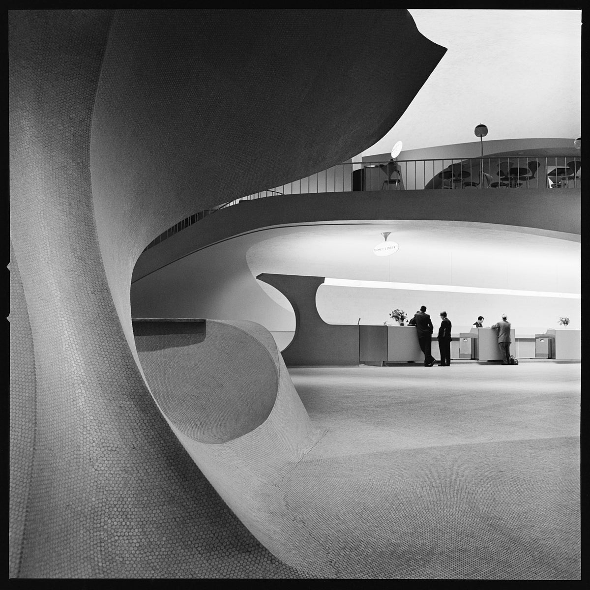 TWA Flight Center 03 – main hall of the TWA terminal, fine art print, flat artwork | Beau Edition