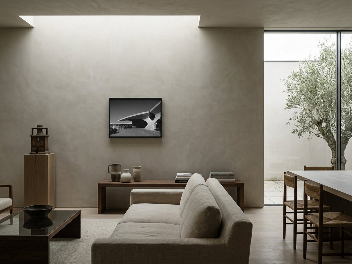 TWA Flight Center 06 – entrance canopy of the TWA terminal, interior wall art, view 2 | Beau Edition